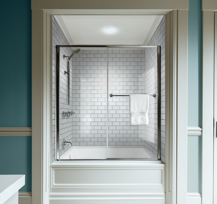 SALE 3"x6" Running Bond Subway Tub Surround - GLOSS PASSIVE (66 SF)