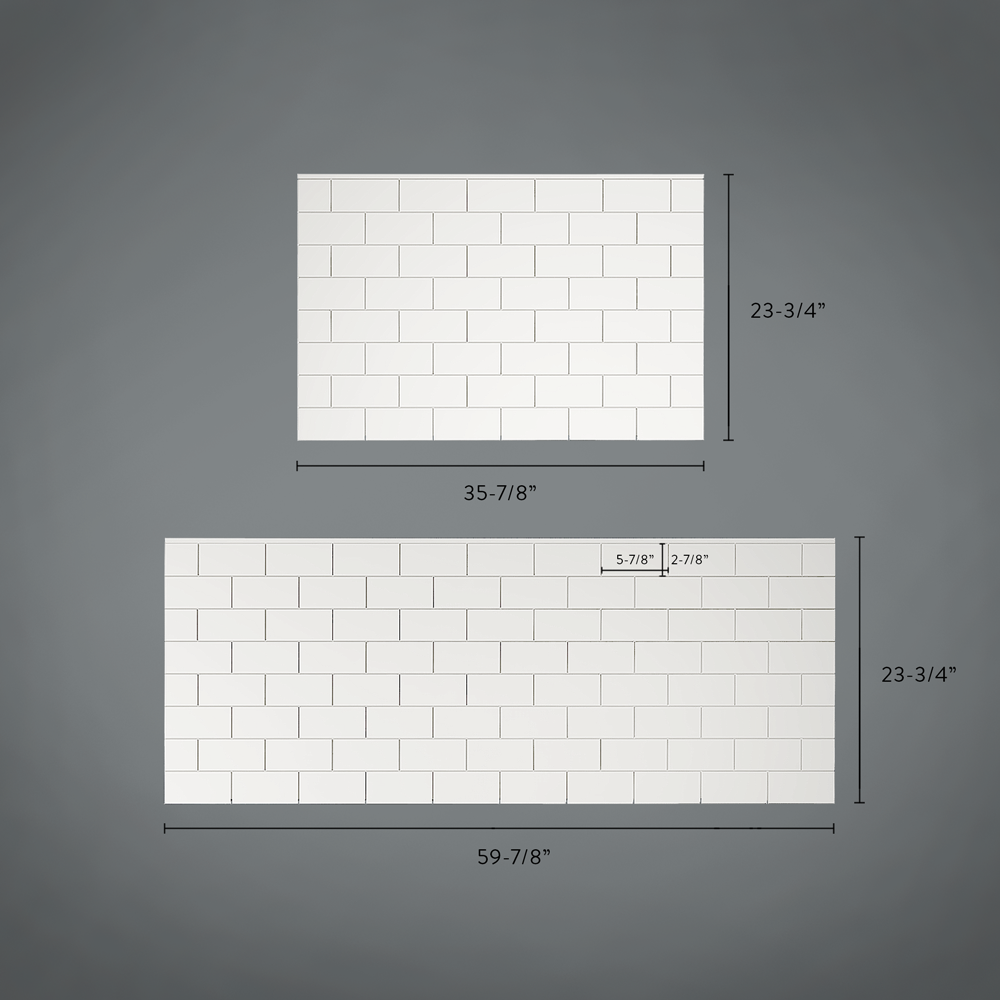 3"x6" Running Bond Subway Shower