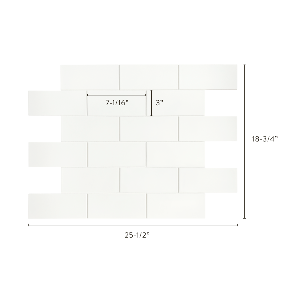3x6" Running Bond Subway
