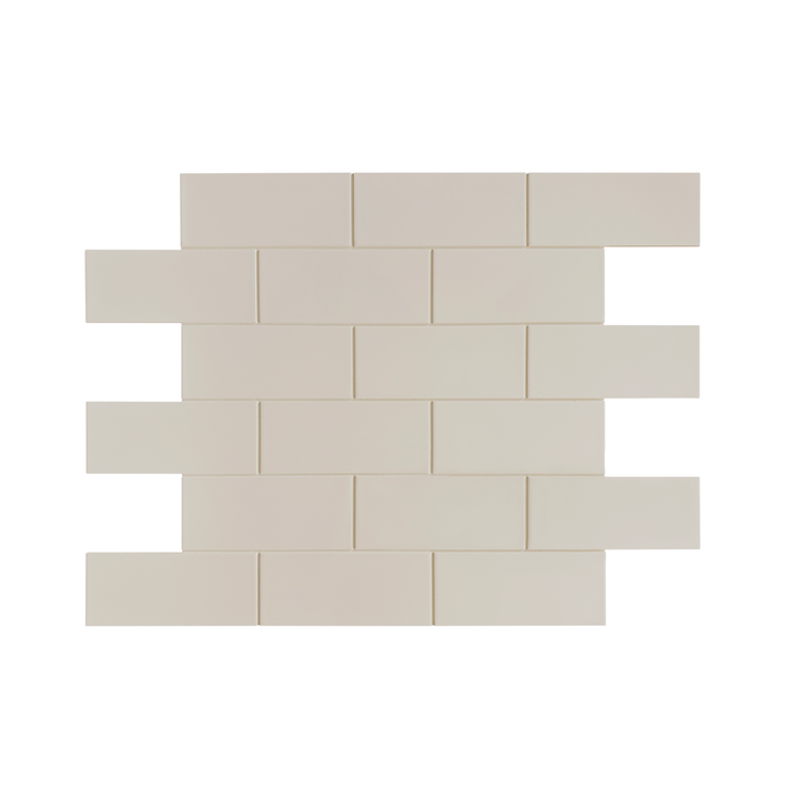 SALE 3x6" Running Bond Subway ACCESSIBLE BEIGE 6 Panels (17 SF)
