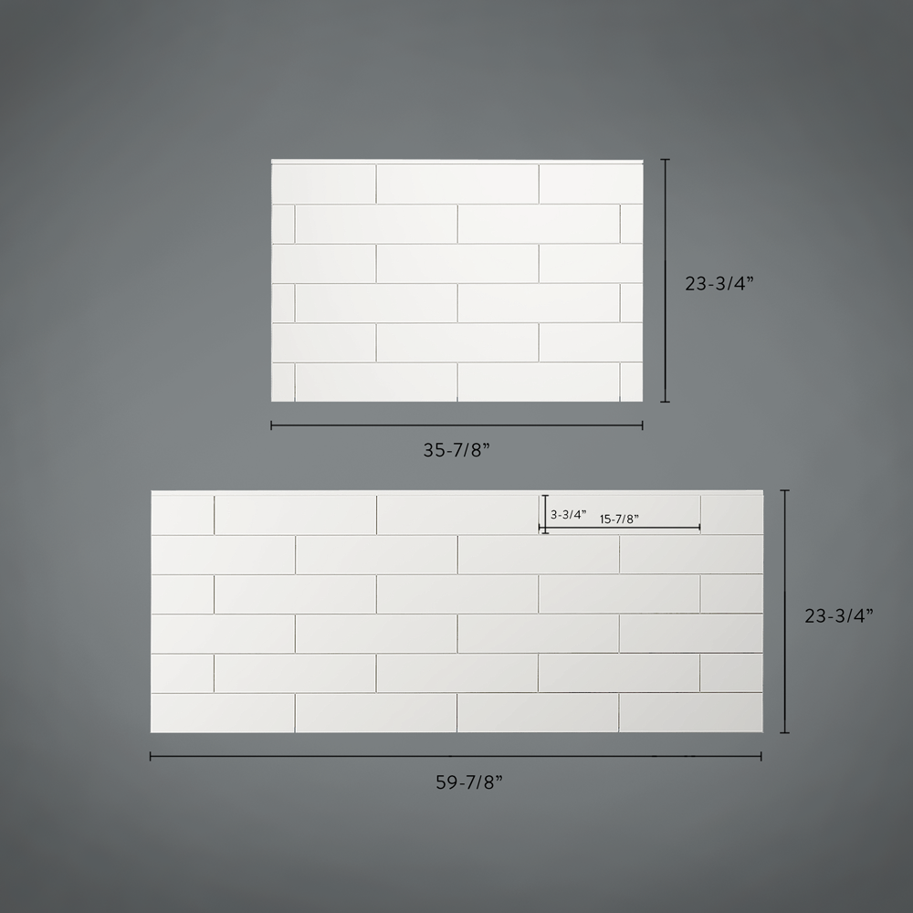 4"x16" Running Bond Subway Tub