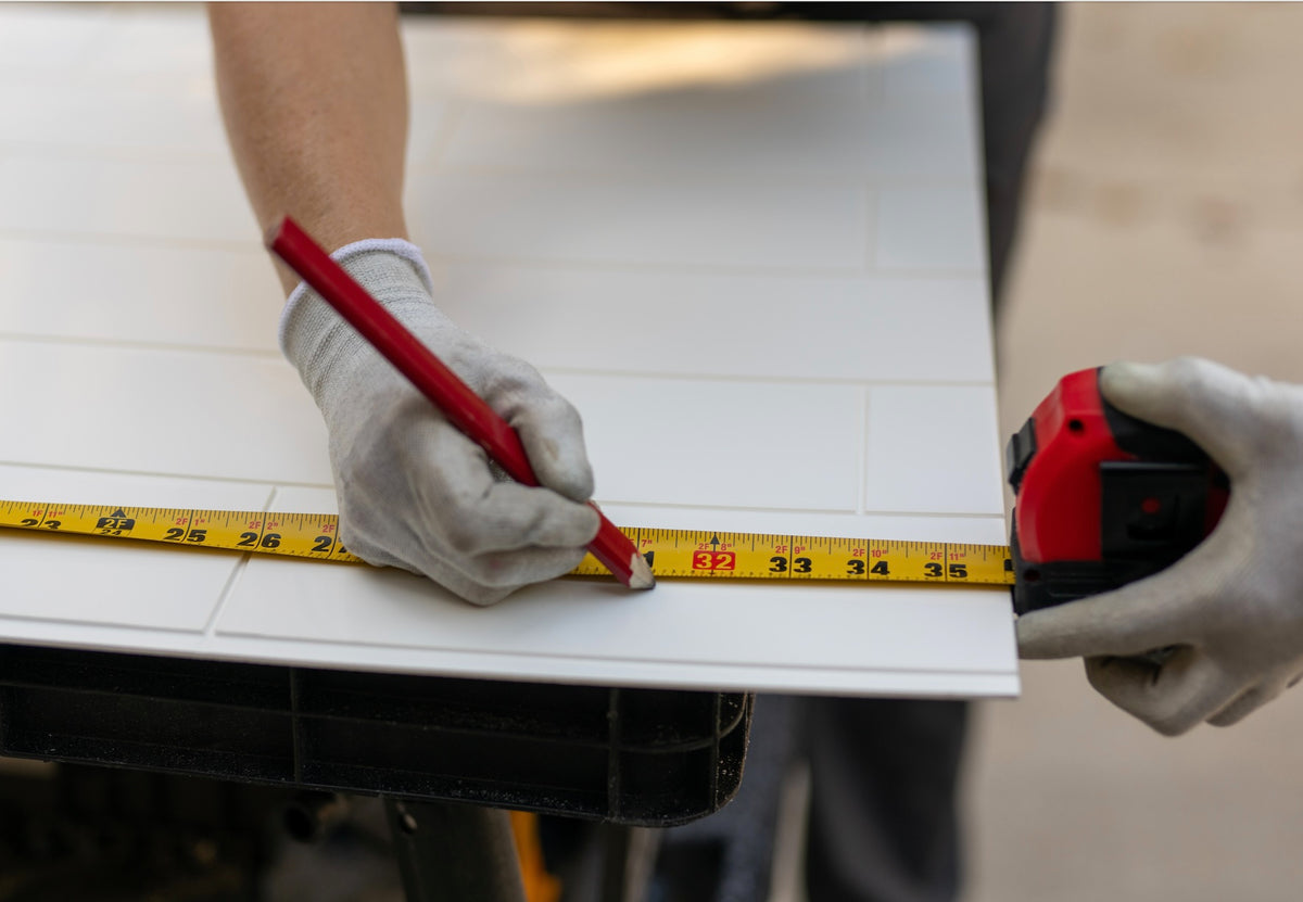 Measure the tile panels