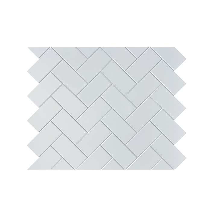 SALE 3x6" Herringbone GLOSS ICICLE - 11 panels (32 SF)