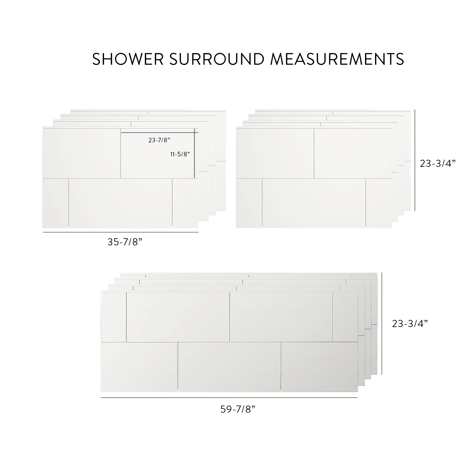 12"x24" Running Bond Subway Shower