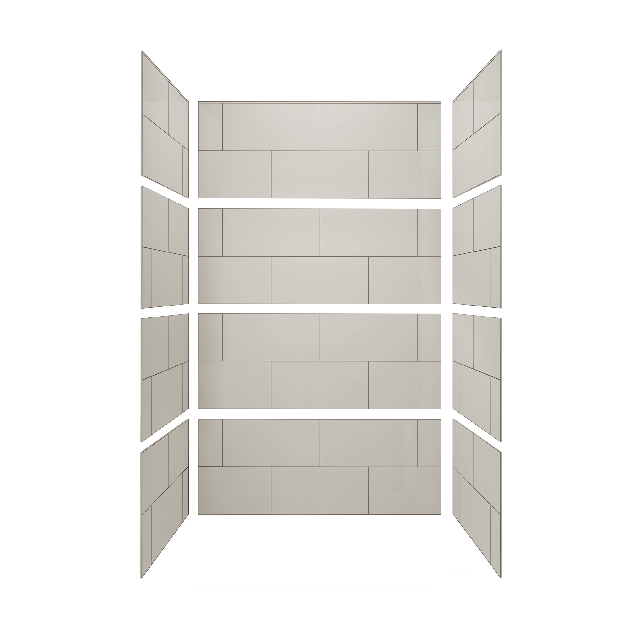 12"x24" Running Bond Subway Shower