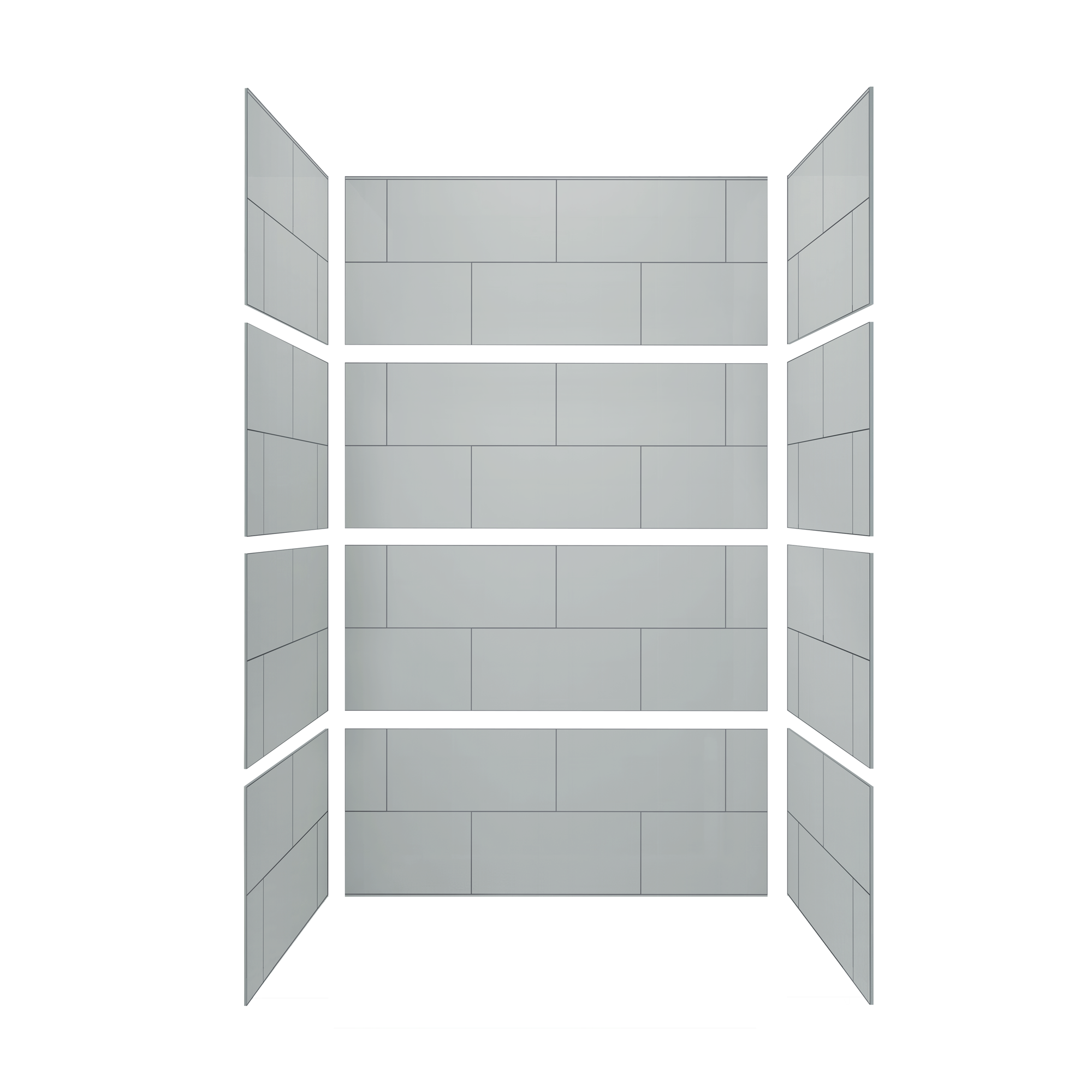 12"x24" Running Bond Subway Shower