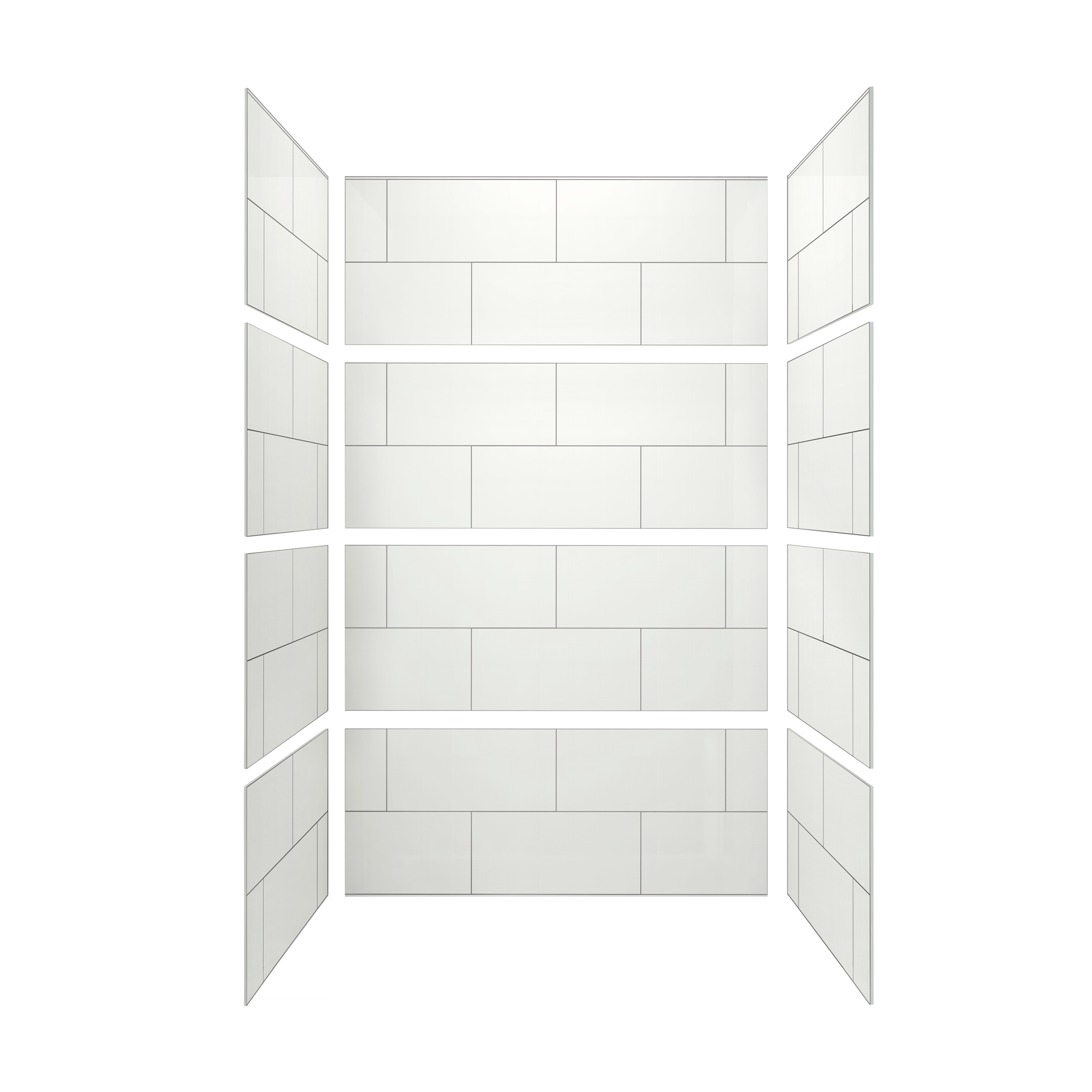 12"x24" Running Bond Subway Shower