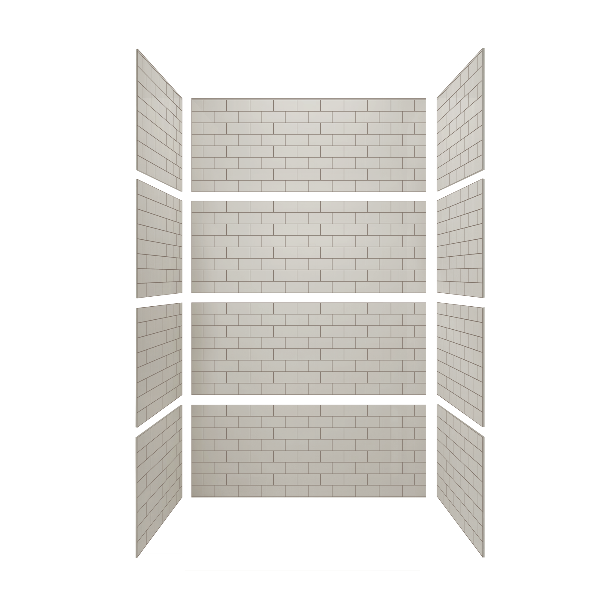 3"x6" Running Bond Subway Shower