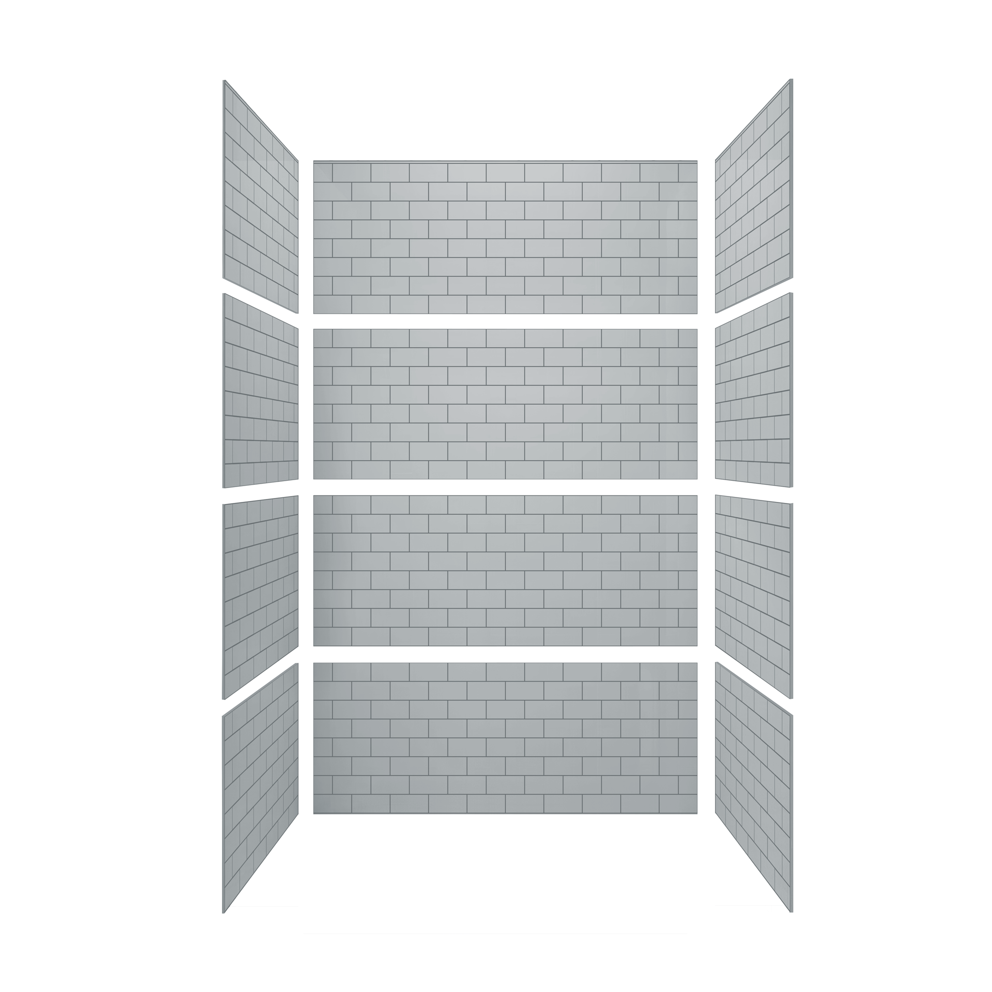 3"x6" Running Bond Subway Shower