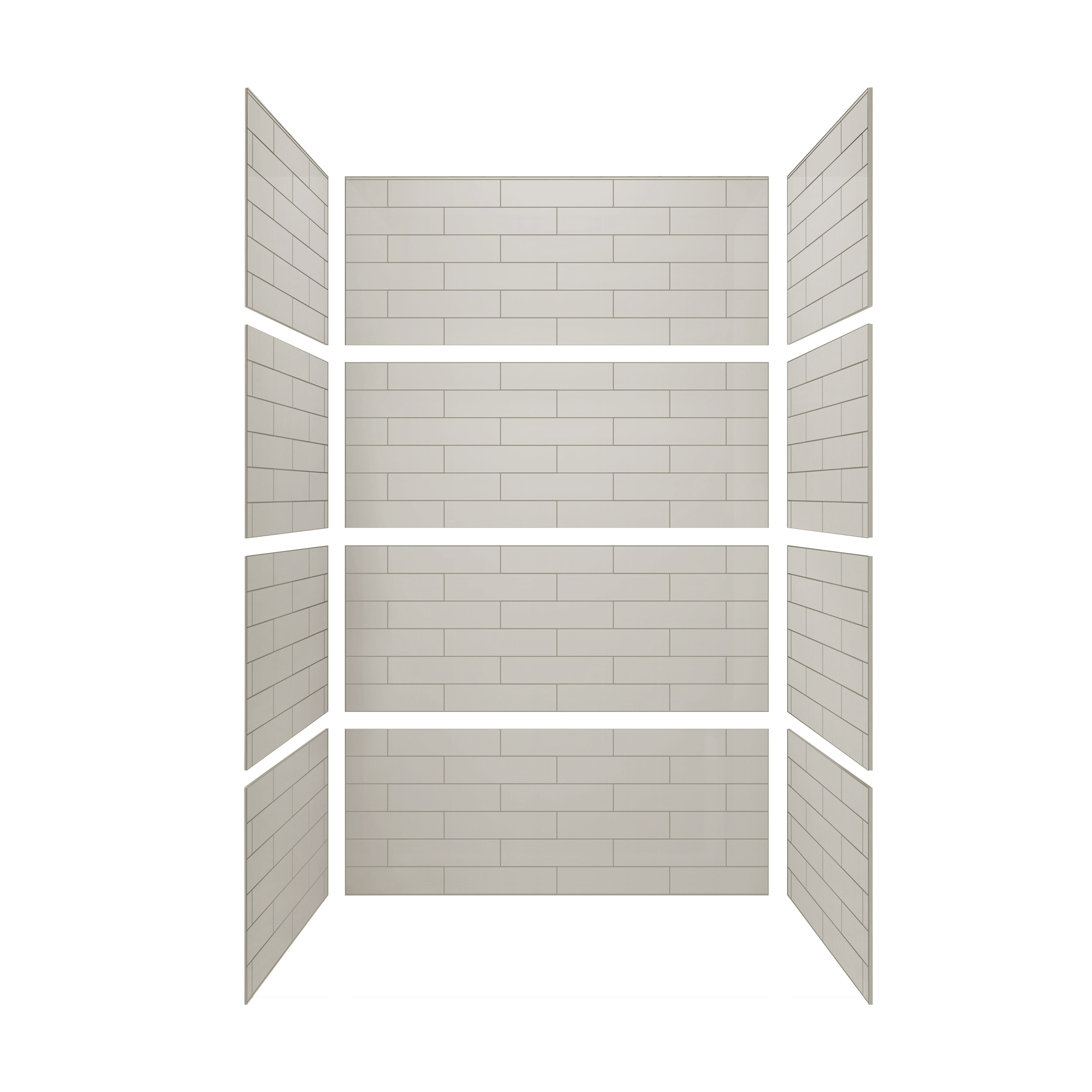 4"x16" Running Bond Subway Shower