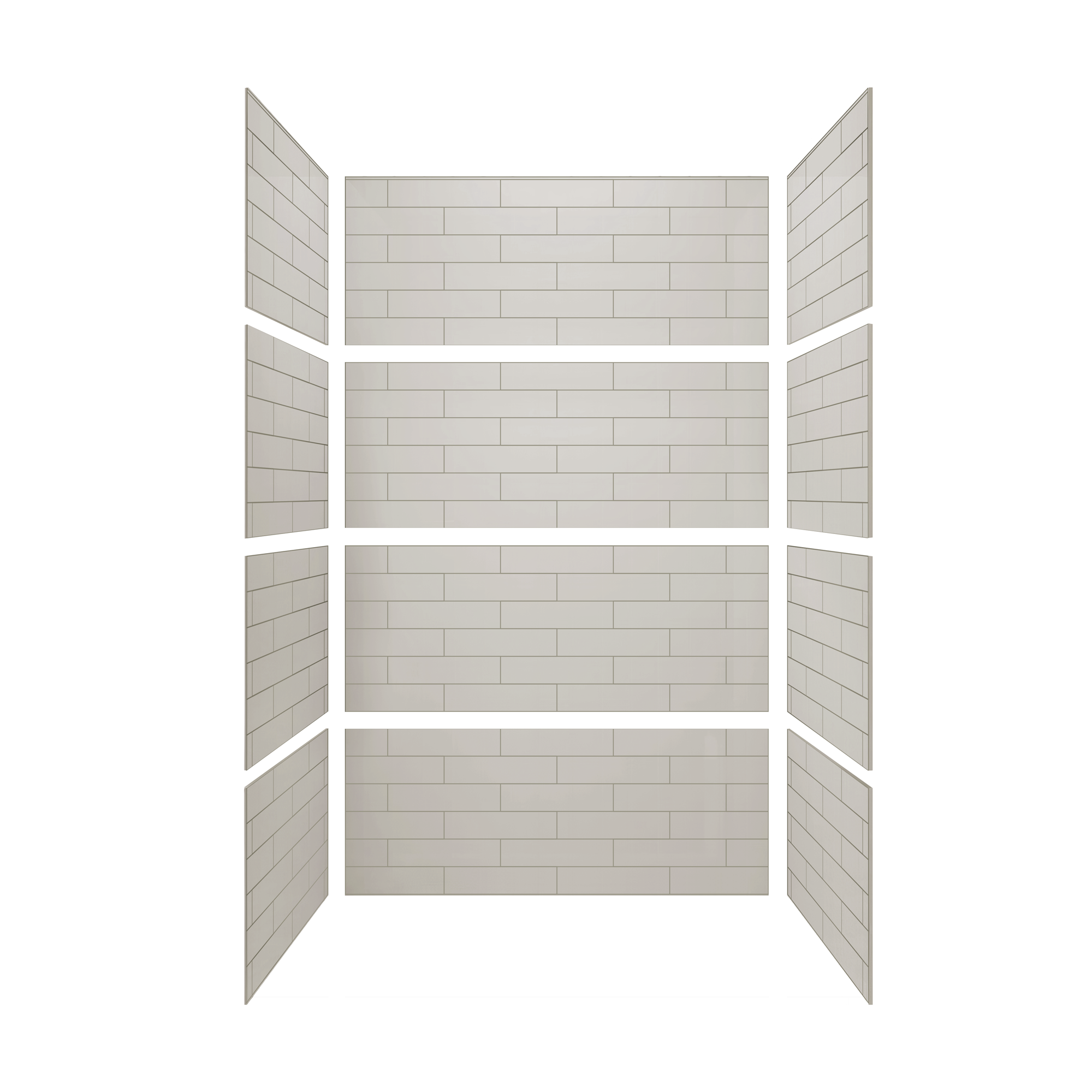 4"x16" Running Bond Subway Shower