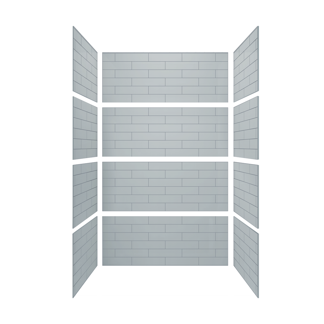 4"x16" Running Bond Subway Shower
