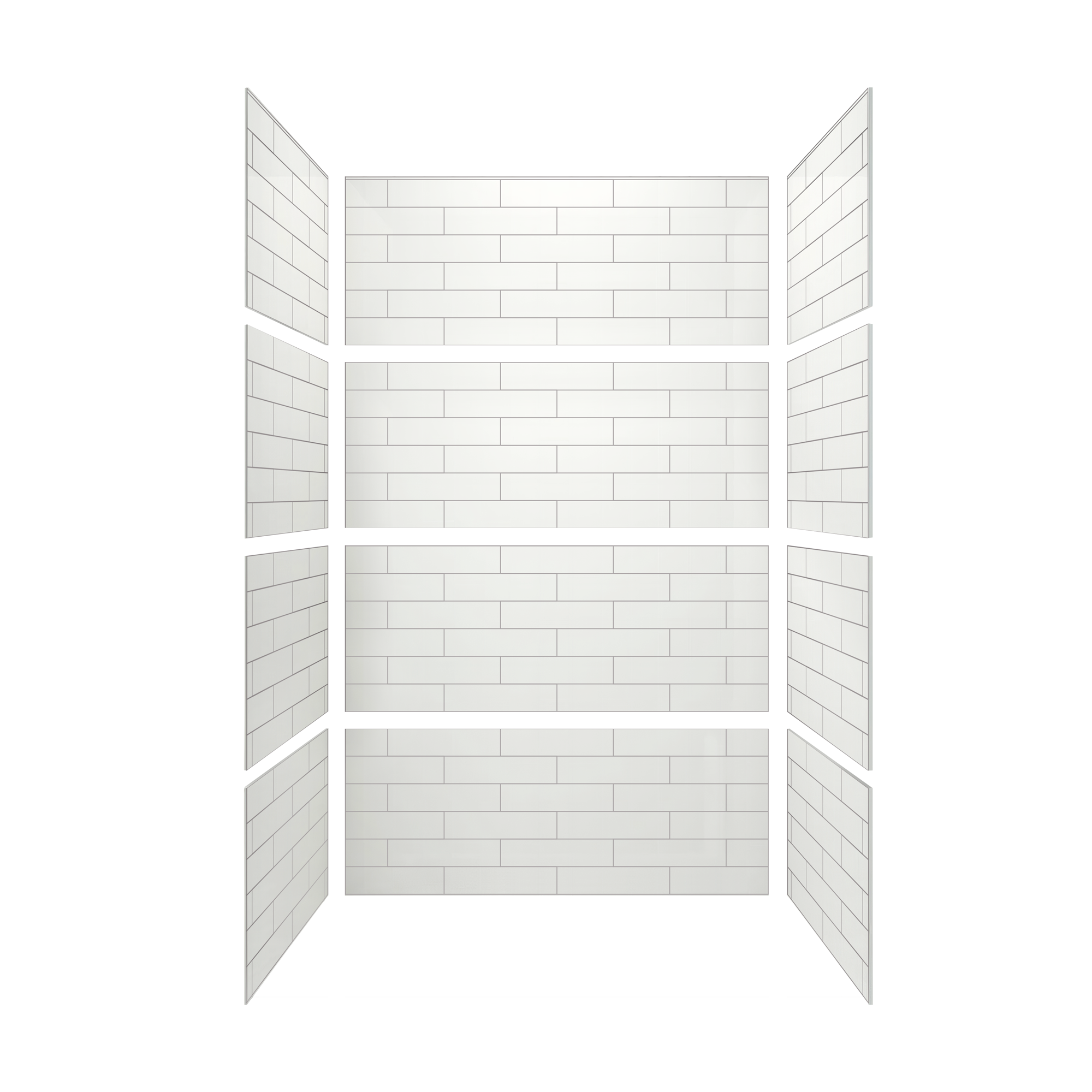 4"x16" Running Bond Subway Shower