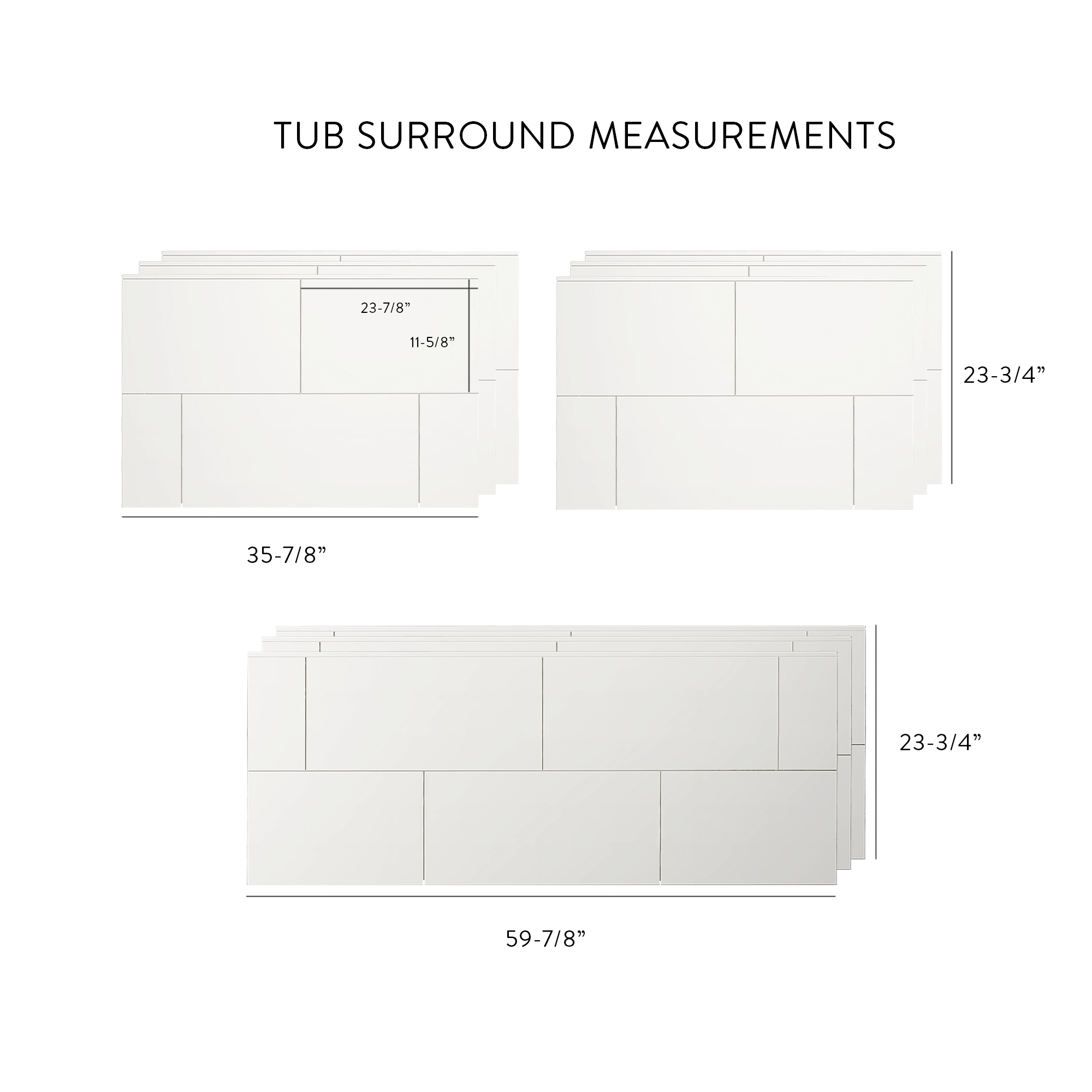 12"x24" Running Bond Subway Tub