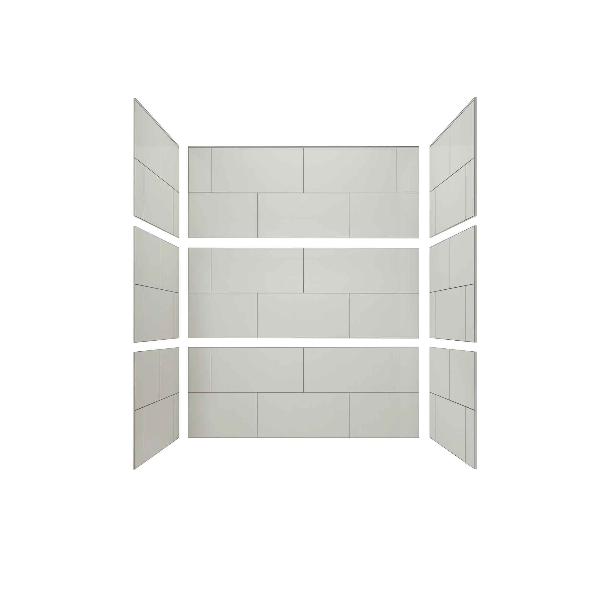 12"x24" Running Bond Subway Tub