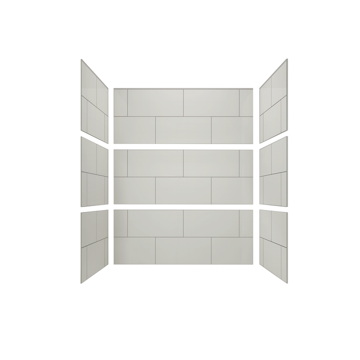SALE 12"x24" Running Bond Subway Tub Surround MATTE DRIFT OF MIST (88 SF)