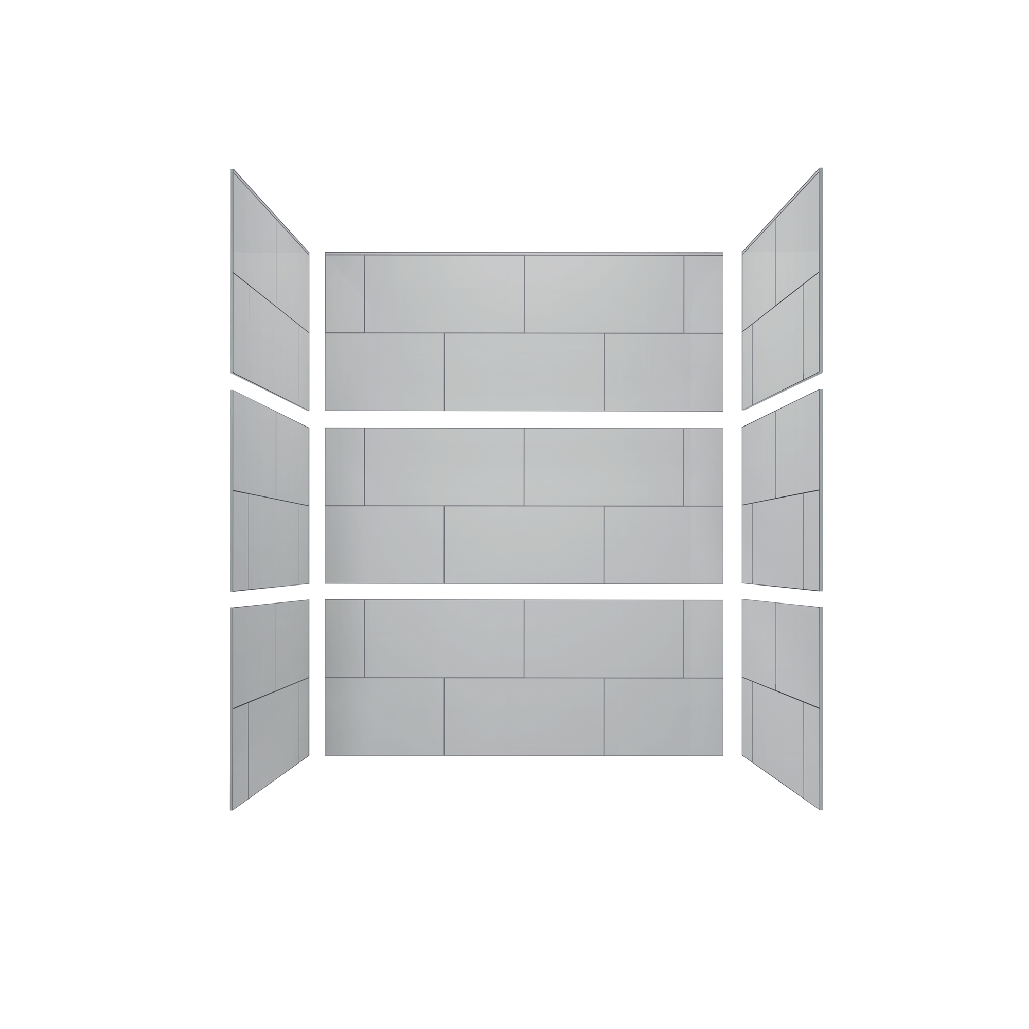 12"x24" Running Bond Subway Tub