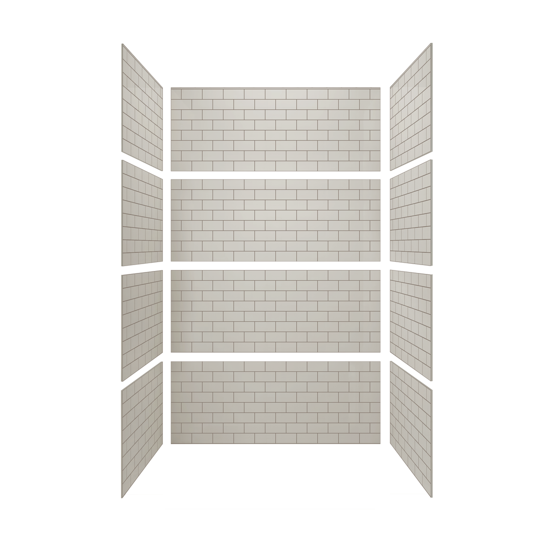 3"x6" Running Bond Subway Tub