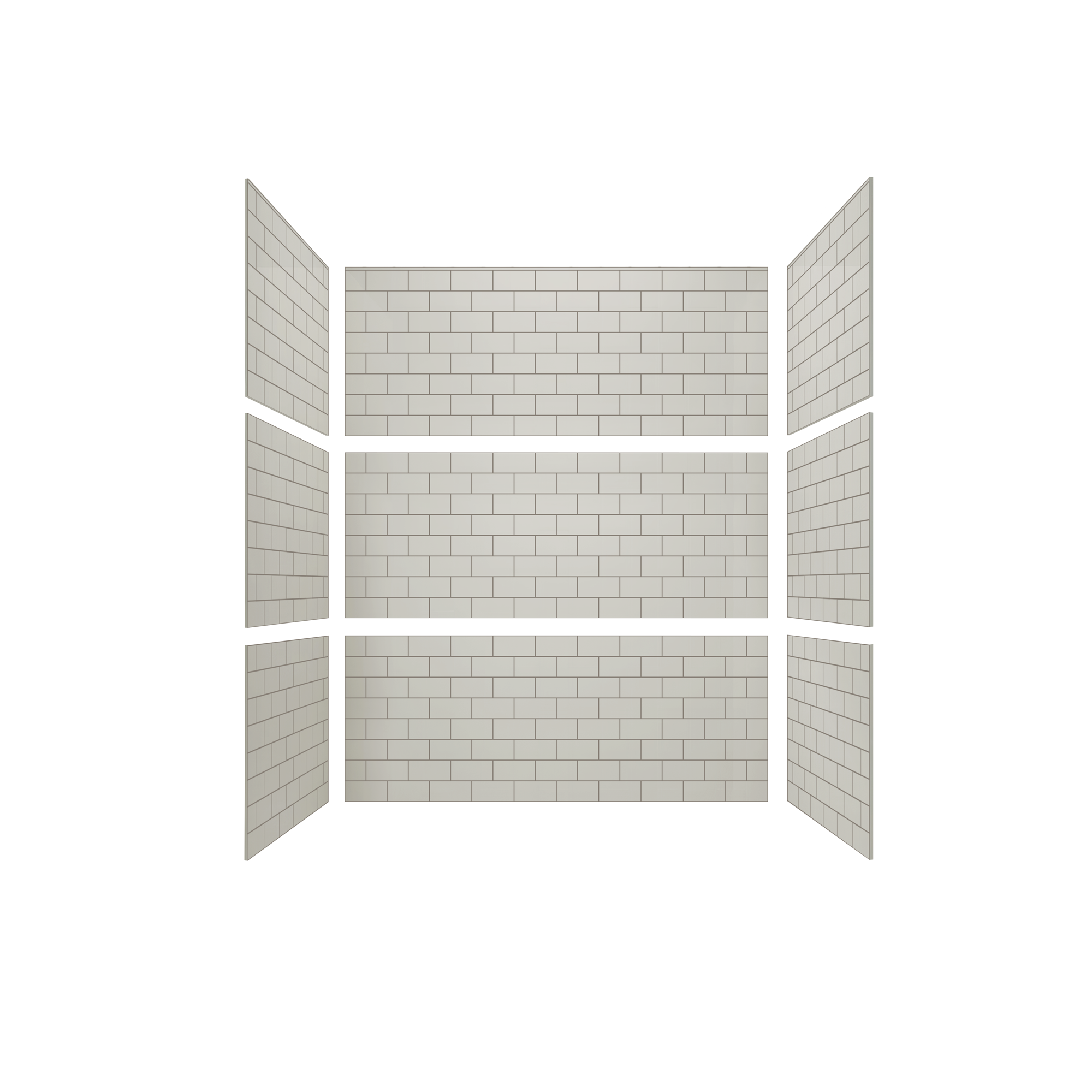 3"x6" Running Bond Subway Tub