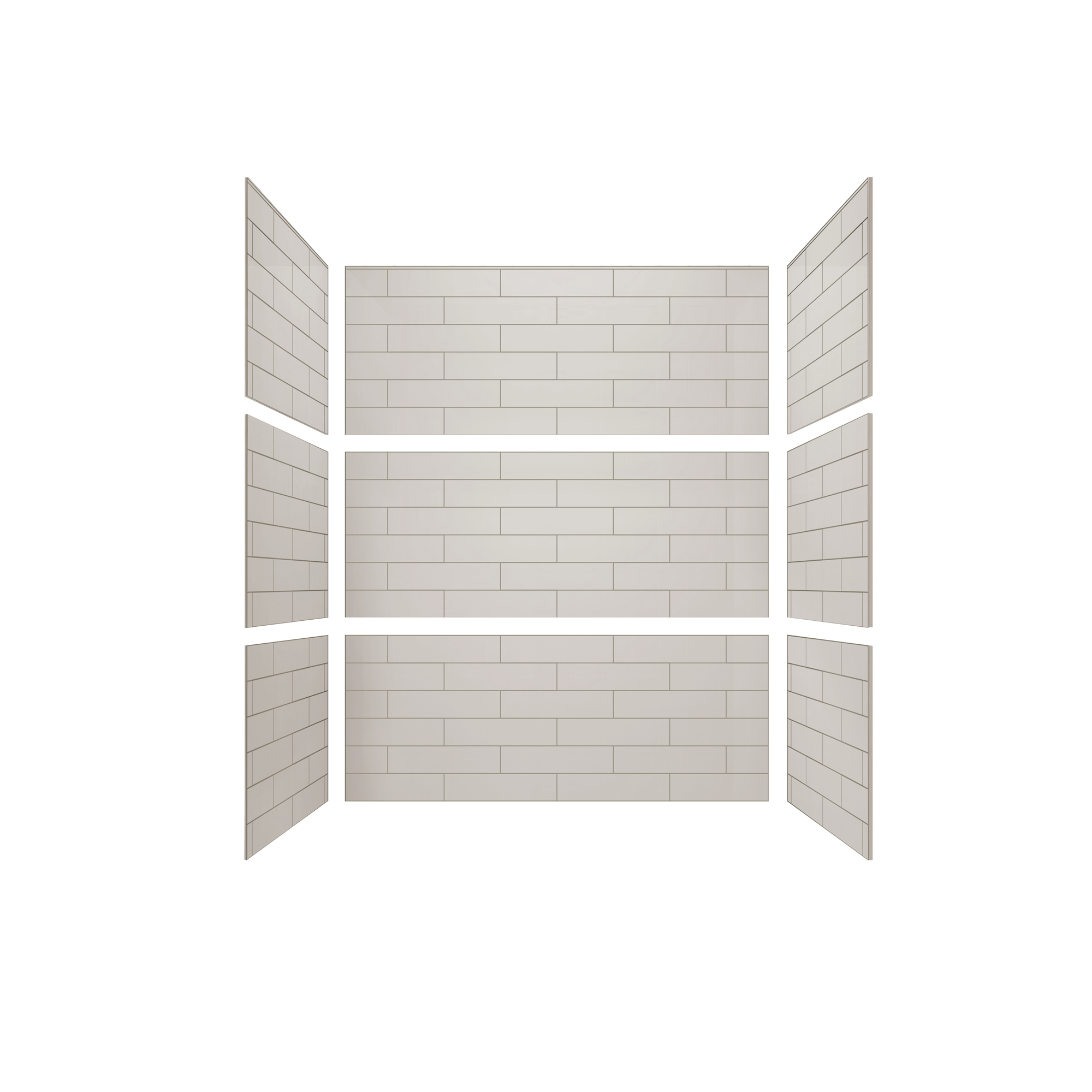 4"x16" Running Bond Subway Tub