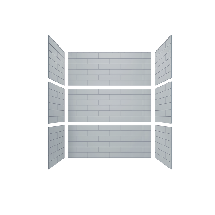 SALE 4"x16" Running Bond Subway Tub Surround GLOSS PASSIVE (66 SF)